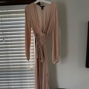 Satin Maxi Wrap Dress